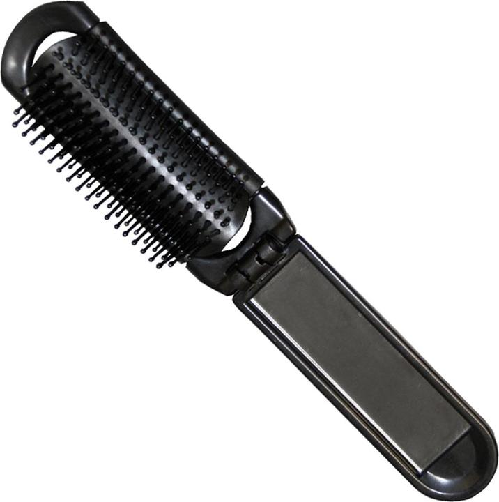 Immagine prodotto Caso Spazzola per capelli nera pieghevole con specchio