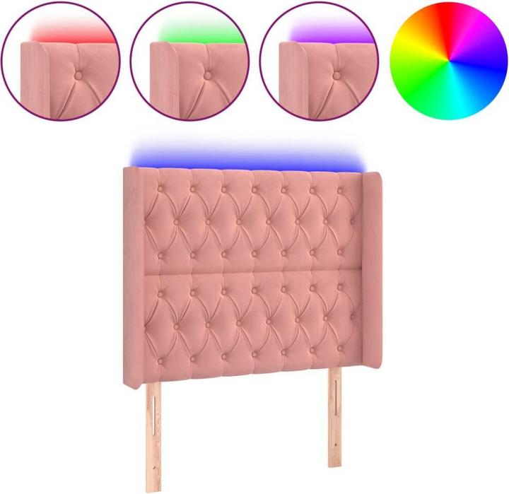 Actual product image vidaXL LED Kopfteil (103 x 16 x 128 cm)