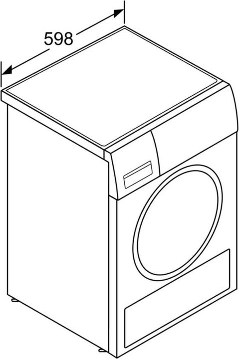 Image du produit Bosch Hausgeräte WTW875W0 (8 kg, Droite)