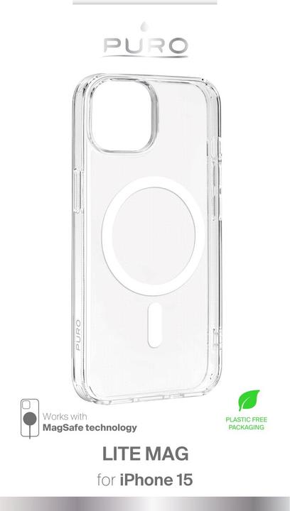 Produktbild Puro Lite Mag Case iPhone 15 transp. (Apple iPhone 15)