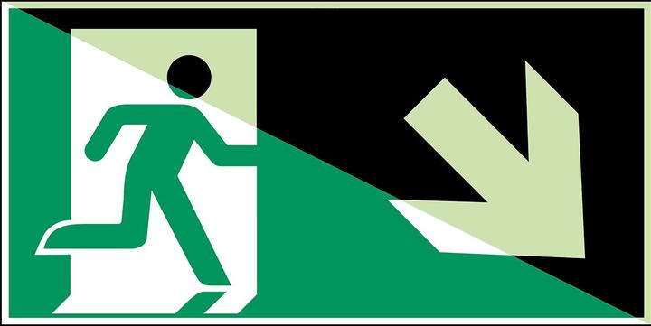 Image du produit Brady Sortie de secours (droite) - ISO 7010