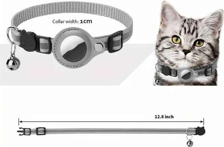Immagine prodotto PhoneLook Collare di sicurezza per gatti con campanellino, materiale riflettente e supporto (Gatto)