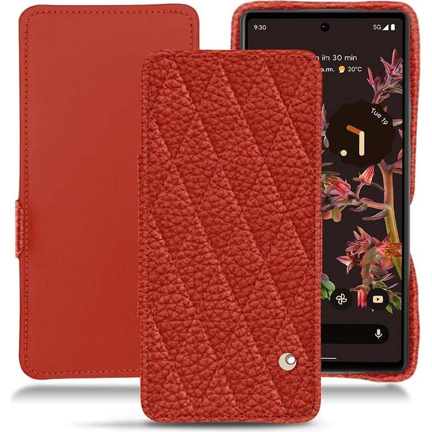 Noreve Lederschutzhülle horizontal (Google Pixel 6), Smartphone Hülle, Orange