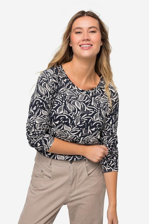 Produktbild Laurasøn T-Shirt, allover Print, Rundhals, Langarm, OEKO-TEX (L)