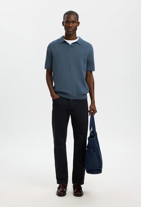 Produktbild Selected Slhmattis Ss Linen Blend Open Polo Noos (S)