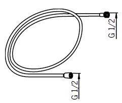 Actual product image Oras SHOWER HOSE 241017 (175 cm)