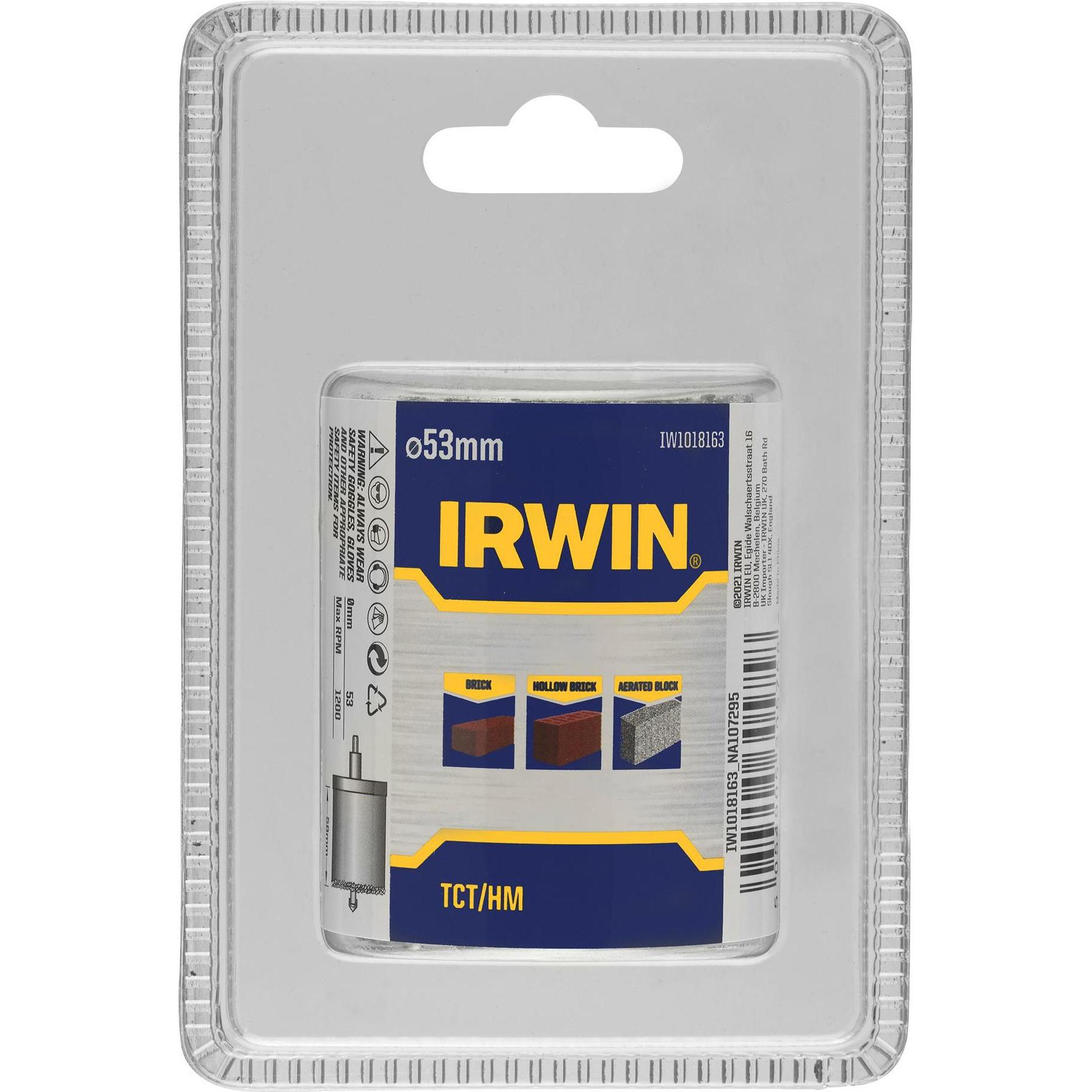 Thumbnail - Irwin, Lochsäge, OTWORNICA TCT/HM BEZ ADAPTERA 53mm do cegieł, pustaków i betonu komórkowego (53 Millimeter)