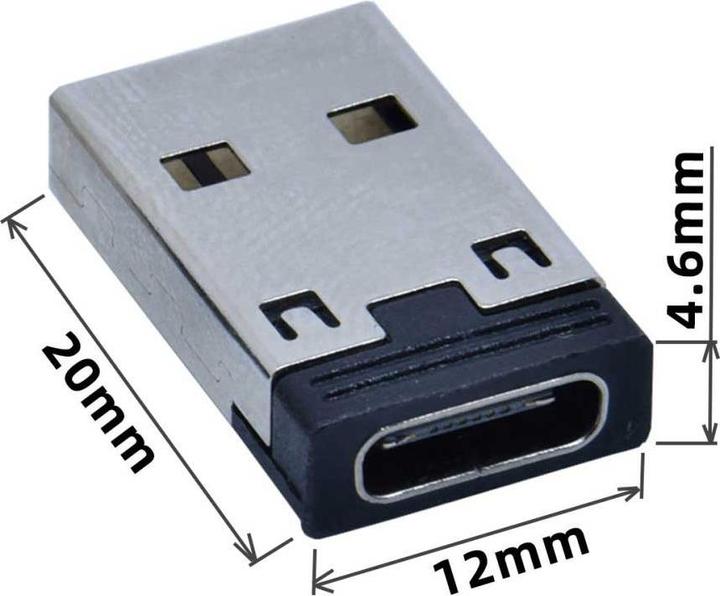 Produktbild Deltalabs USB A auf USB C Lade und Daten Adapter Stecker Fast Charge 5er Set (USB 2.0, 6.80 cm)