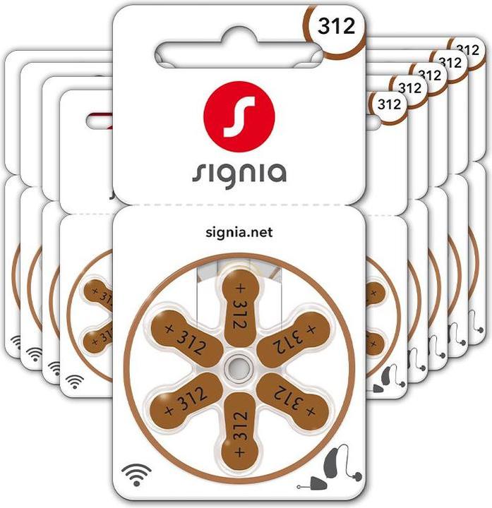 Produktbild Signia Hörgerätebatterien – Zink-Luft MF 60 Stück (60 Stk., A312, 170 mAh)