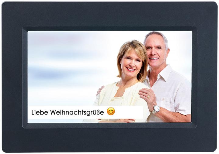 Actual product image Somikon WLAN picture frame with worldwide picture upload (7", 1024 x 600 pixels)