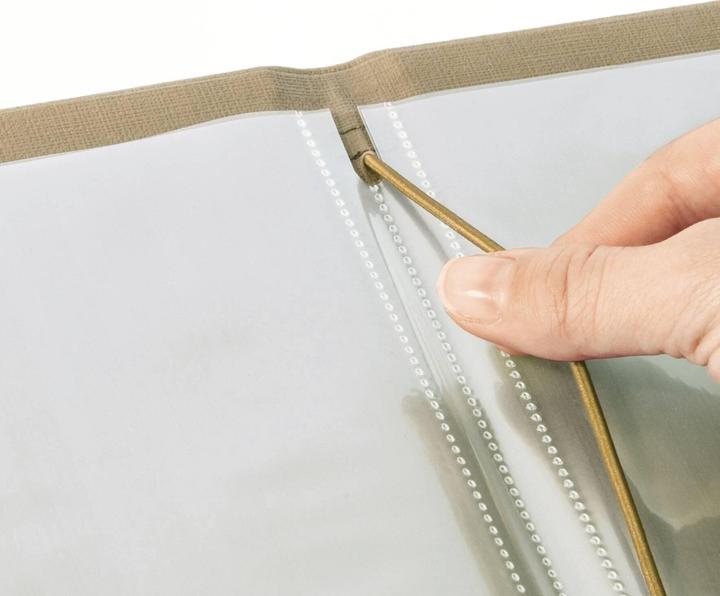 Actual product image Sigel Menu Folder with elastic binding..., blind debossing: MENU, with 2 double transparent pockets for 8