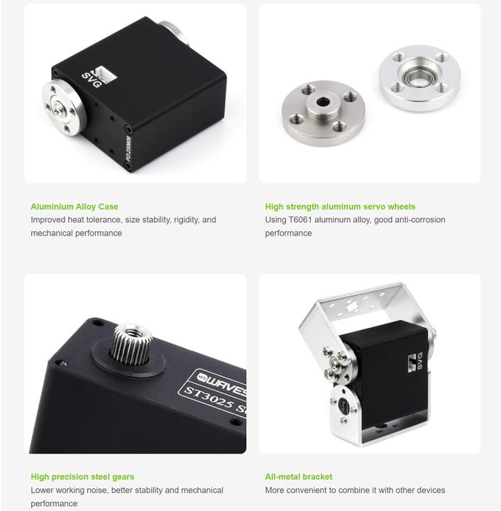 Actual product image WaveShare ST3025 40kg Serial Bus Servo