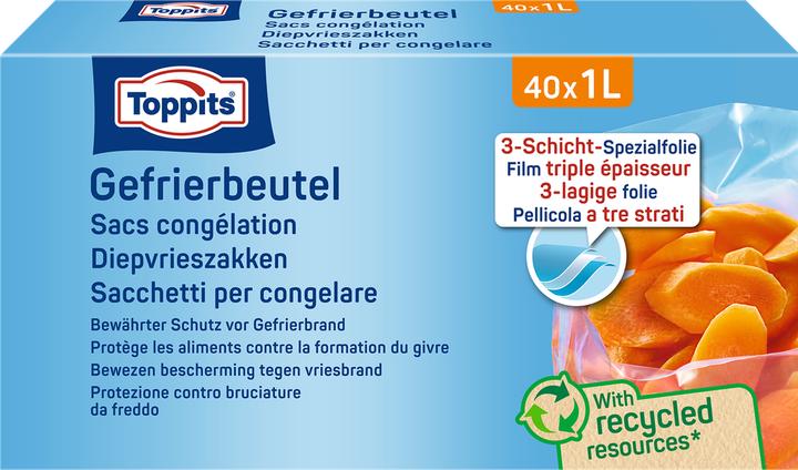 Produktbild Toppits Gefrierbeutel 1 Liter 40 Stück (40 x)