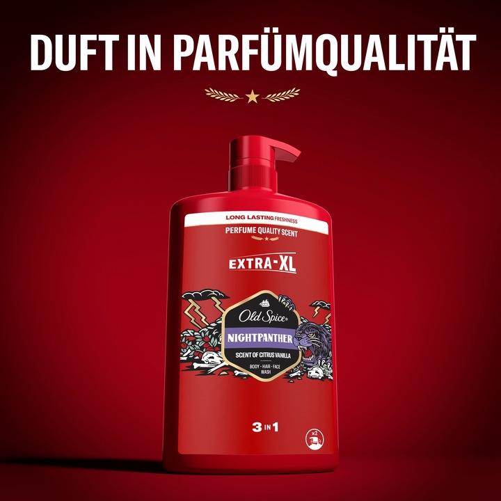 Image du produit Old Spice Shampooing & Body Wash Night Panther Shampooing pour cheveux (1000 ml, Shampoing liquide)