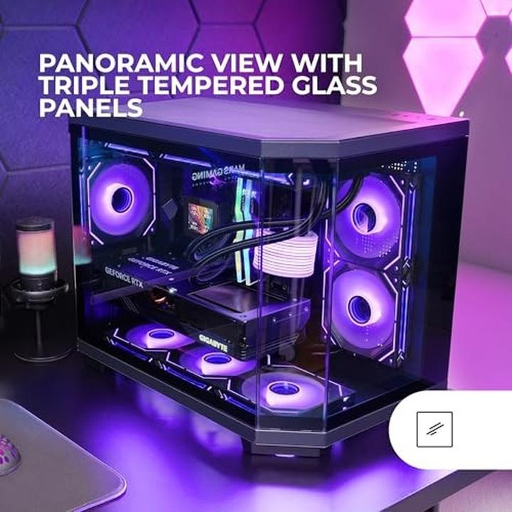 Immagine prodotto Mars Gaming Boitier Mini Tour Micro Atx Mc-3tcorem Avec Panneaux Vitrés (Noir) (Mini-ITX, mATX)