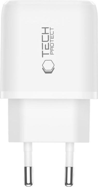 Produktbild Tech-Protect NCA20 PD 20W QC3.0 USB-A / USB-C Wandladegerät - Weiss (20 W)