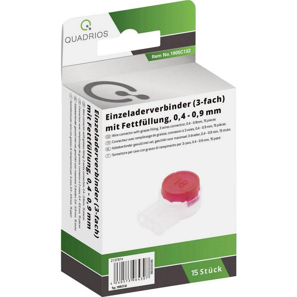 Thumbnail - Quadrios, Kabelverbindung, 1905C132 Einzeladerverbinder flexibel 0.40-0.90 mm² starr 0.40-0.90
