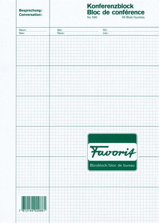 Image du produit Favorit Bloc de conférence (50x)