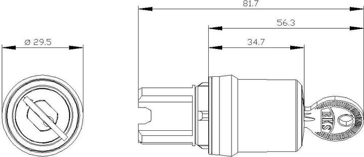 Produktbild Siemens Schlüsselschalter 3SU1000-5PF21-0AA0 1 St.
