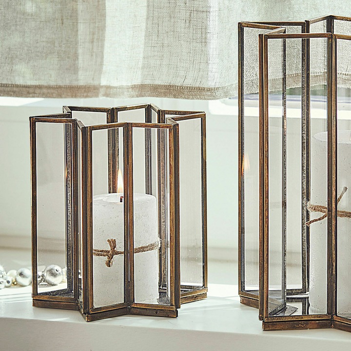 Actual product image Loberon Lantern set of 2 Créon antique gold (2 x, Ø 20 cm)