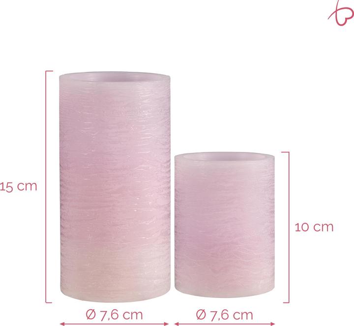 Immagine prodotto Pauleen Candela di cera a LED Lilla Set di 2 (2 x)