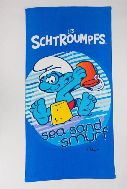 Produktbild Aymax Smurfen Sea Sand Badetuch 70 x 140 cm Polyester (140 x 70 cm)