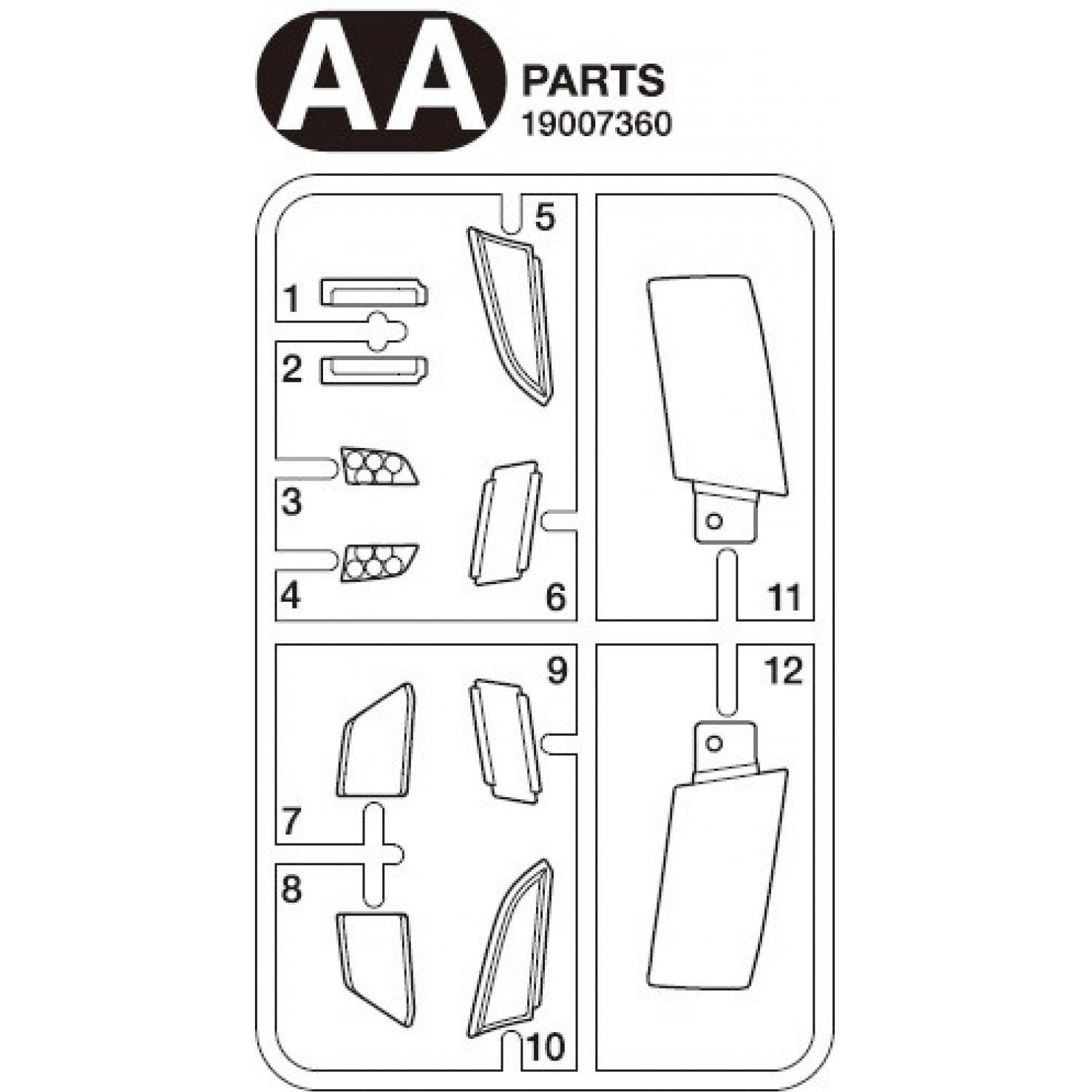 Tamiya AA-Teile Glasteile Scheinw. Scania 770S (319007360)