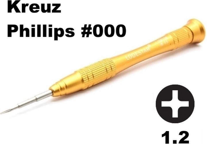 Actual product image Columbus McKinnon Phillips #000 Cross Slot Precision Screwdriver 1.2 x 25 mm