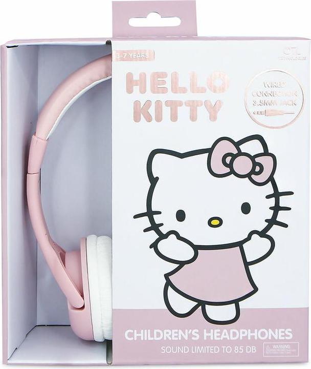 Produktbild OTL Technologies HK1180 Hello Kitty Kids Wired Headphones with Ears in Red and White