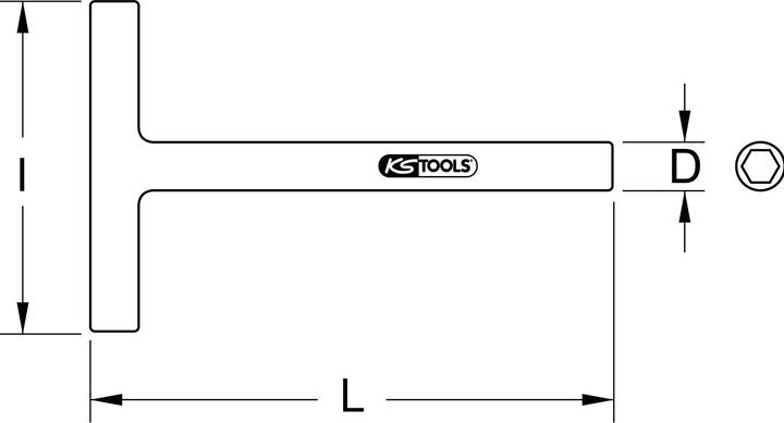 Produktbild KS Tools T-Griff-Steckschlüssel mit Schutzisolierung, 18x200mm (18 mm)