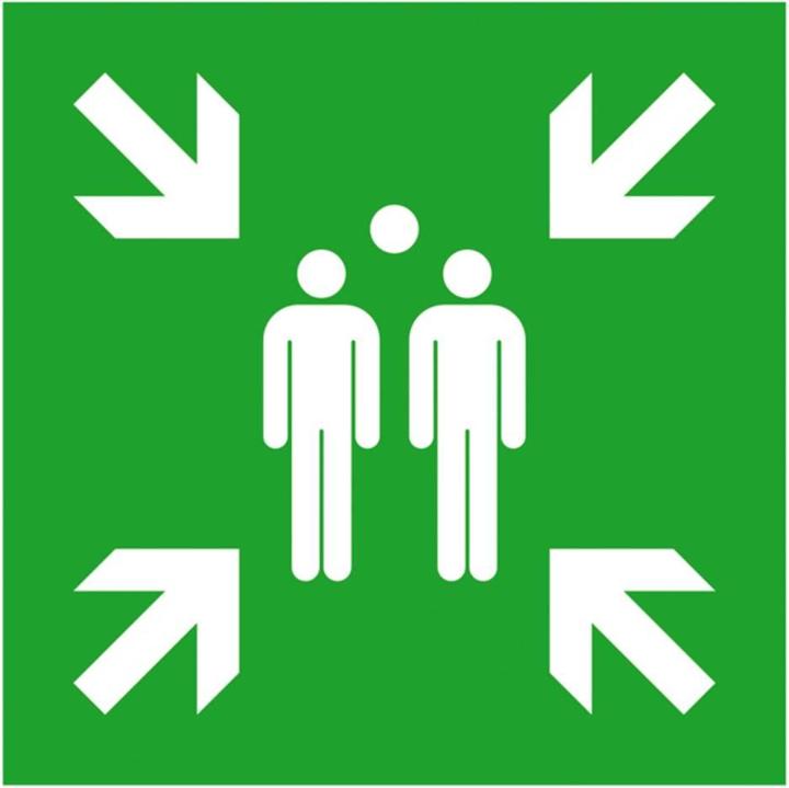 SafetyMarking Rettungszeichen "Sammelstelle" quadratisch 40,0 x 40,0 cm
