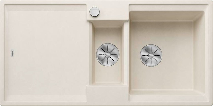 Immagine prodotto Blanco ADIRA 6 S | SILGRANIT soft white | tipo di installazione: installazione dall'alto | reversibile | (Lavello montato, 100 cm, 50 cm)