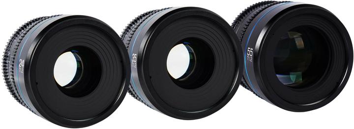 Image du produit Sirui Nightwalker 24 35+55mm T1.2 S35 MF Cine Lens Bundle X-Mount (Fujifilm X, APS-C / DX, Plein format)
