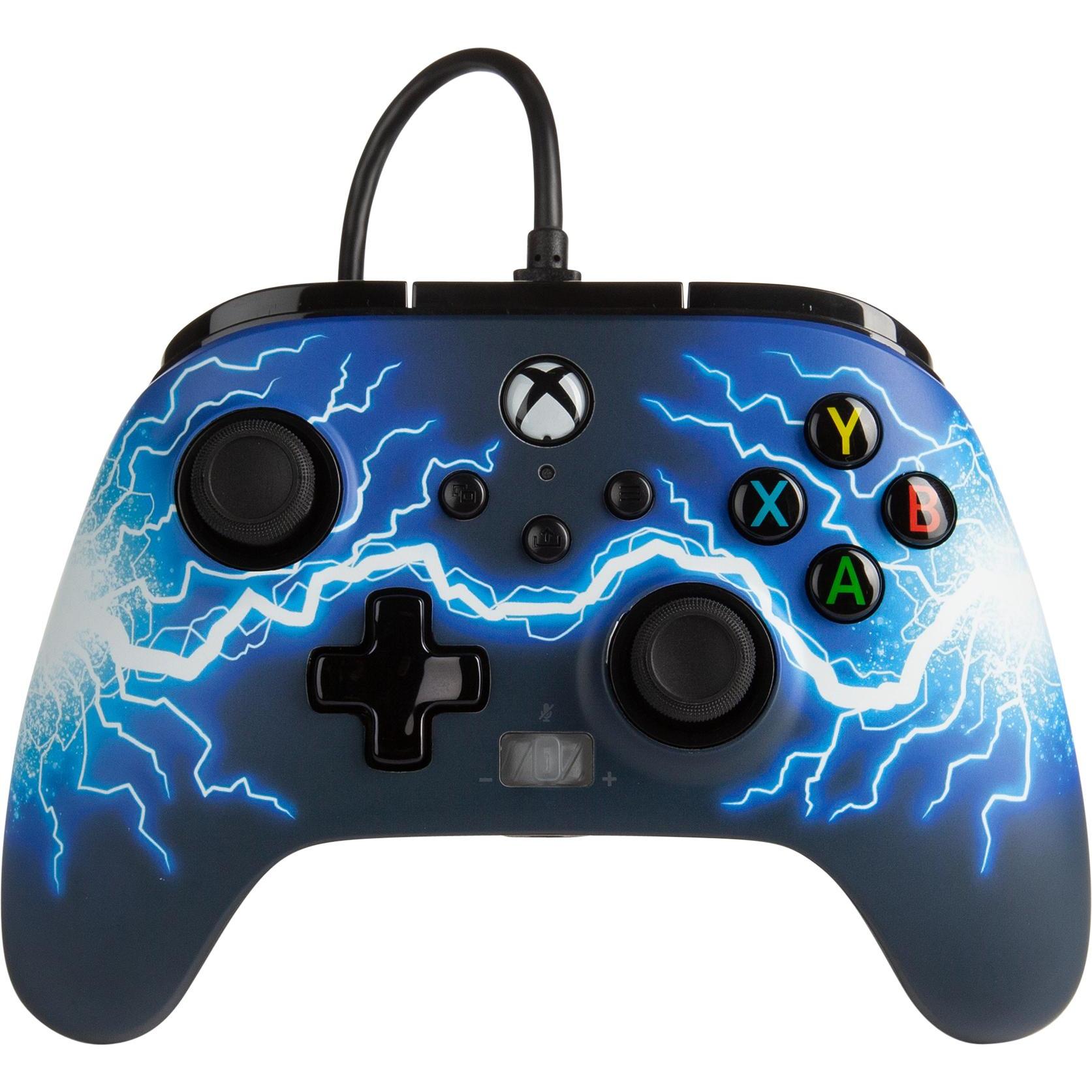 PowerA Enhanced Wired (Xbox Series X, Xbox Series S, Xbox One S), Gaming Controller, Blau, Schwarz