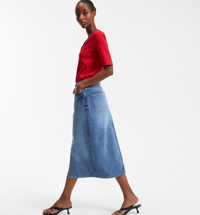 Immagine prodotto La Redoute Collections Gerader Midirock aus Denim (40)