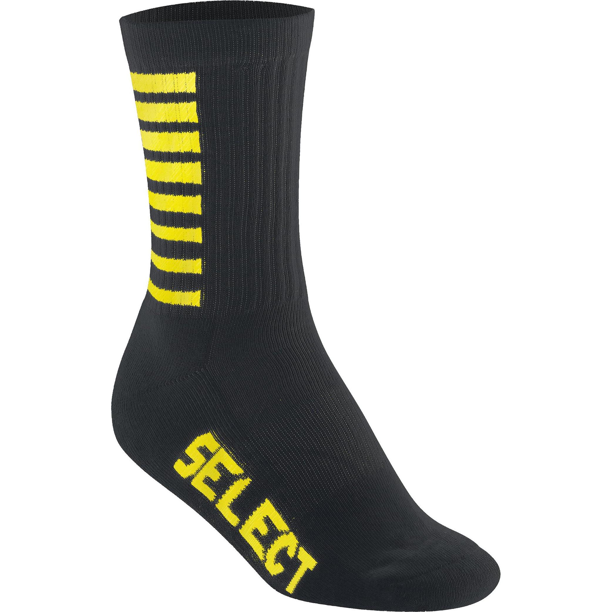Select, Damen, Sportsocken, socken basic (43, 45), Schwarz, Gelb