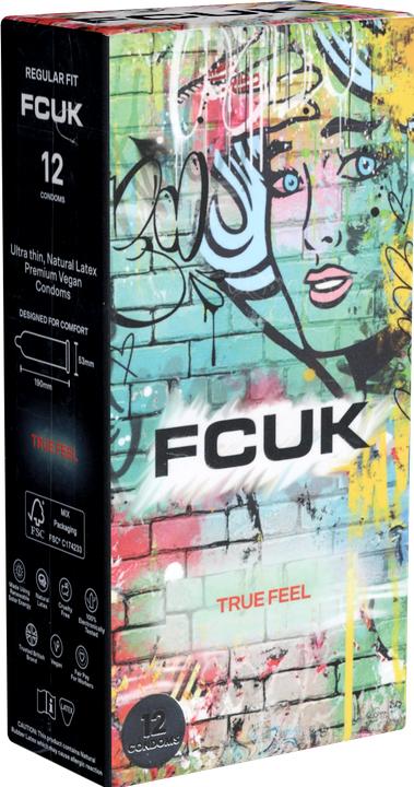 Fcuk «Thin Condoms» Graffiti, extra dünn, veganfreundlich, 12 Stück (12 pcs.)
