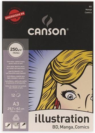 Produktbild Canson ZEICHENBLOCK SKIZZENPAPIER ILLUSTR.A3 250g 12BL (A3)