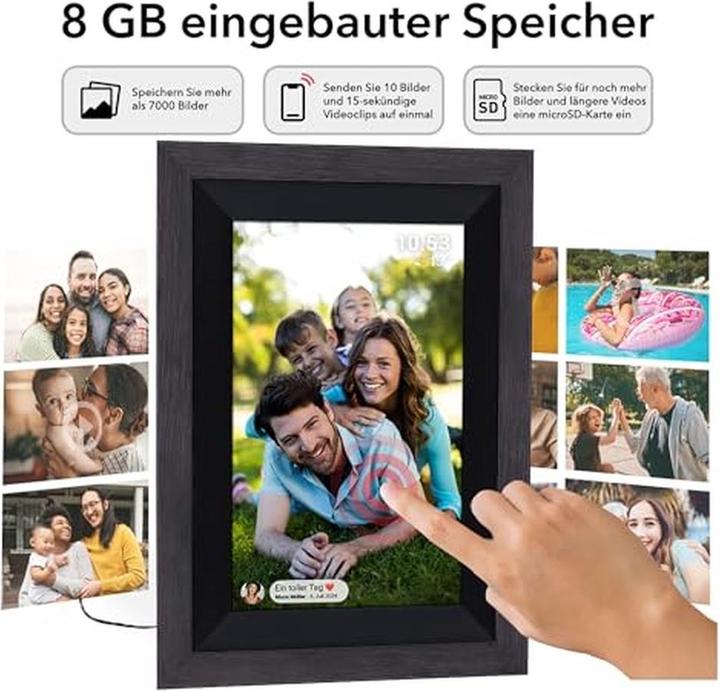 Produktbild Rollei Smart Frame WiFi 105 Wooden Bl (10.10", 1920 x 1200 Pixel)