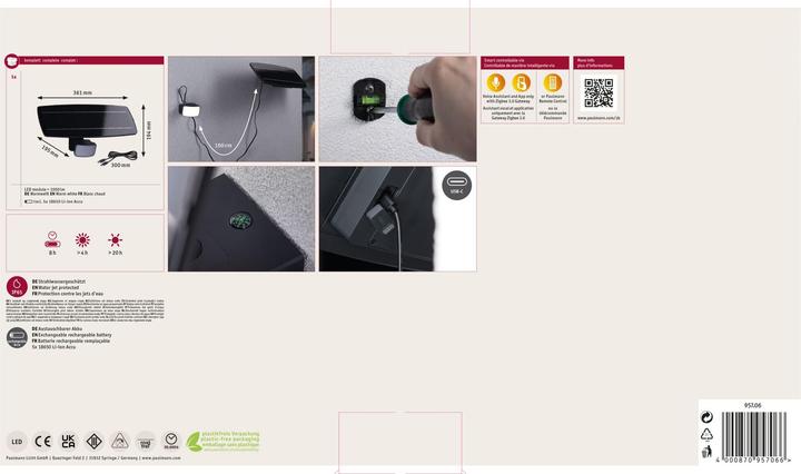 Produktbild Paulmann Solar Wandfluter Flotas (700 lm, IP65)