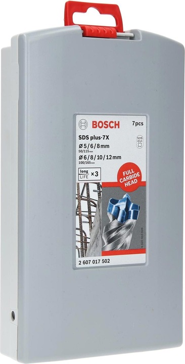 Actual product image Bosch Professional Zubehör SDS-plus drill bit set 7X (5.0 mm, 6.0 mm, Ø 8.0 mm, 12.0 mm, 10.0 mm)