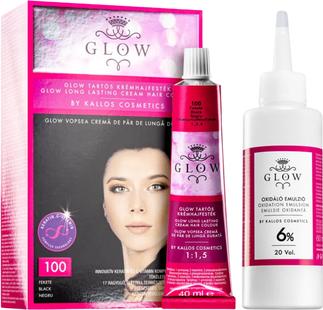 Produktbild Kallos Glow Dauerhafte Haarfarbe - 100 Schwarz (100 Black)