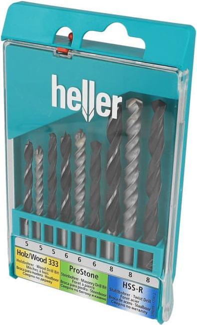 Actual product image Heller Universal drill set 9-piece metal, wood and stone drill bits (5.0 millimetre)