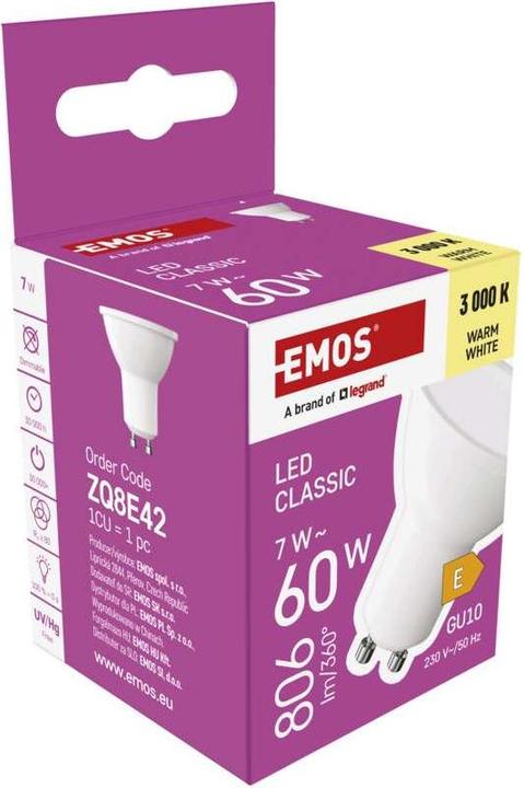 Image du produit Emos Classic (GU10, 7 W, 806 lm, 1 x, E)