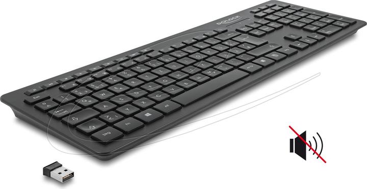 Actual product image Delock Wireless Keyboard 12004 Wireless Silent (DE, Wireless)