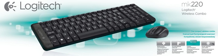 Immagine prodotto Logitech MK220 (Ing. Int., Senza fili)