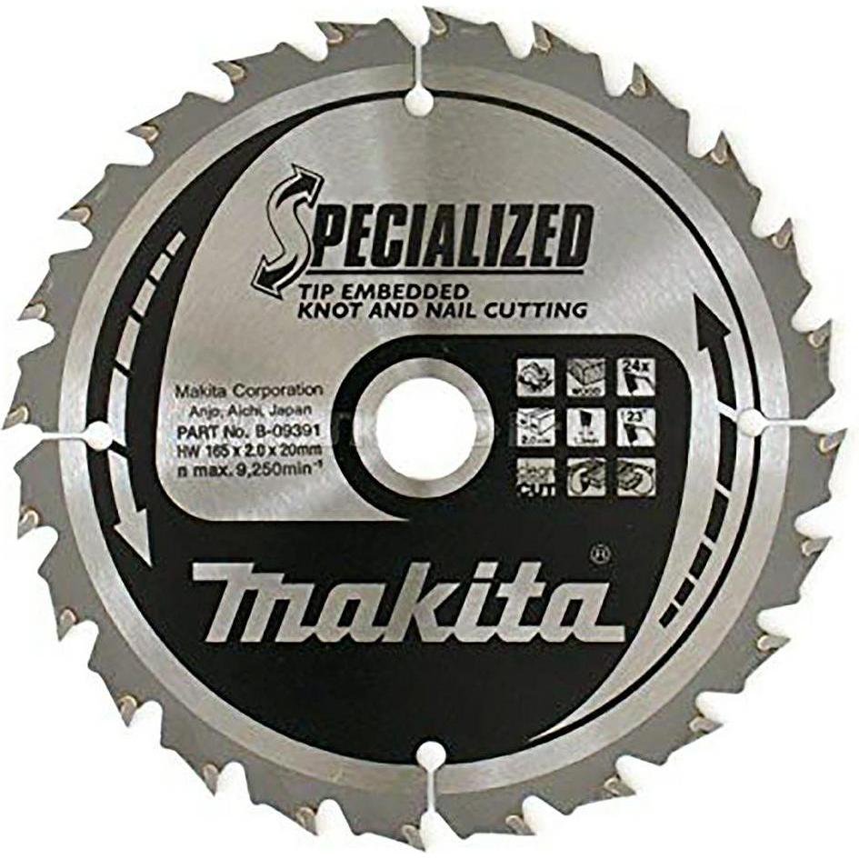 Makita, Sägeblatt, SPECIALIZED Handkreissägeblatt mit eingelöteten Schneidezähnen 165/20