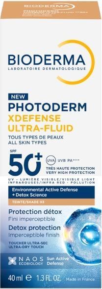 Image du produit Bioderma Photoderm Xdefense Ultra Fluid SPF 50+ 40ml Shade 03 - Golden (Crème solaire, SPF 50+, 40 ml)