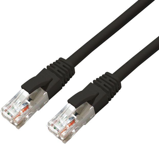 Actual product image MicroConnect CAT6A UTP 5m Black LSZH (U/UTP, CAT6a, 5 m)