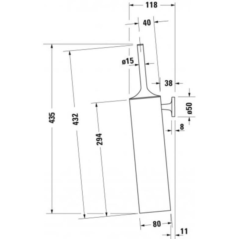 Thumbnail - Duravit, Toilettenbürste, Starck T Bürstengarnitur, wandhängend, 009946